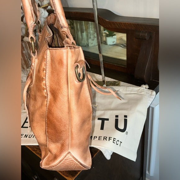 NWT Bed Stu Rockababy Leather Satchel Crossbody Shoulder Bag Tan Rustic $295 - Picture 6 of 13